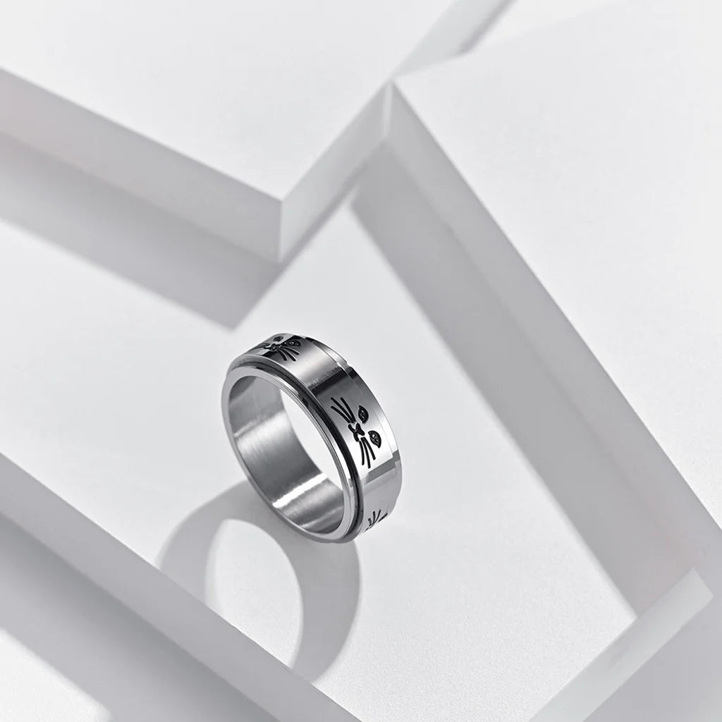 Gilded Grace™ | 8 Pack Stainless Steel Fidget Rings