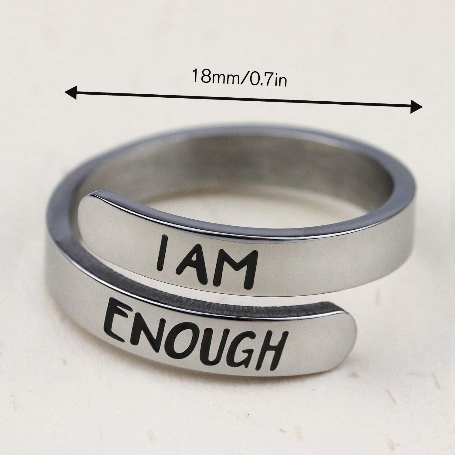 Gilded Grace™ | "I AM ENOUGH" Encouragement Ring